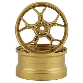 DS Racing DSC-DF-006  DS Racing Feathery Split Spoke Drift Rim (Gold) (2) (6mm Offset)