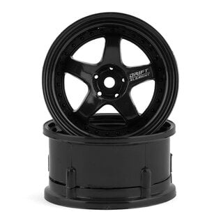 DS Racing DSC-DE-005  Element 5 Spoke Drift Wheels Triple Black w/12mm Hex