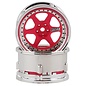DS Racing DSC-DE-224  Drift Element 6 Spoke Drift Wheels (Pink Face/Chrome Lip
