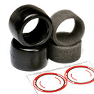 Exotek Racing EXO2133  Exotek F1 1/10 Rubber Tires - Rear 28X (DOUBLE RED-SUPER SOFT)