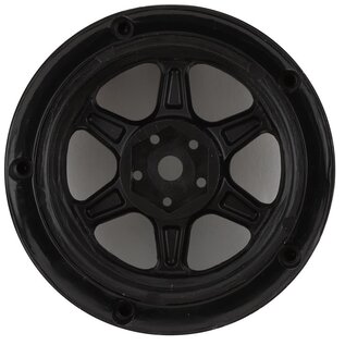 DS Racing DSC-DE-206  Drift Element 6 Spoke Drift Wheels Triple Black w/12mm Hex