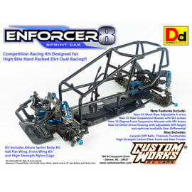 Custom Works R/C CSW0971  Enforcer 8 Direct Drive 1/10th Electric Sprint Car Dirt Oval Kit