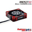 Surpass Hobby USA SP-420003-06 Rocket-RC Red 40mm V2 Aluminum Cooling Fan 16,000RPM