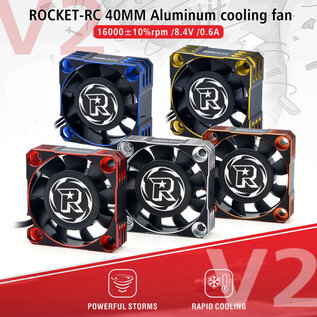 Surpass Hobby USA SP-420003-06 Rocket-RC Red 40mm V2 Aluminum Cooling Fan 16,000RPM