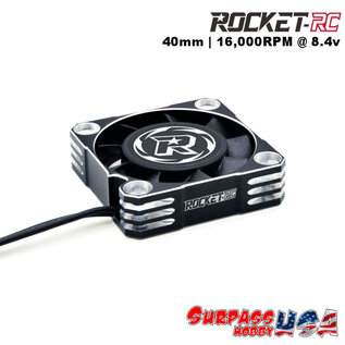 Surpass Hobby USA SP-420003-08 Rocket-RC Silver 40mm V2 Aluminum Cooling Fan 16,000RPM