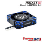 Surpass Hobby USA SP-420003-10 Rocket-RC Blue 40mm V2 Aluminum Cooling Fan 16,000RPM
