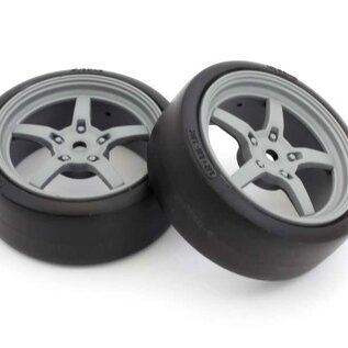 Kyosho KYOFATH705GYD Drift Tires FZ02  Gray 5-Spoke Racing (2)