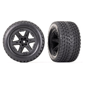Traxxas TRA6764  2.8 Gravix Tire Assembled on RXT Black Wheels (2)