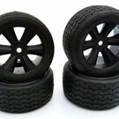 Gravity RC LLC GRC145B  G-Spec VTA Tires (Set of 4) Pre glued, VTA Edge Wheel, Black