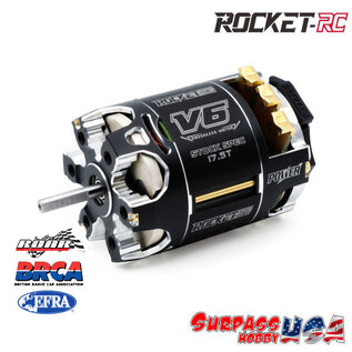 Surpass Hobby USA SP-054006-02-17.5 Rocket-RC V6 ROAR SPEC 17.5T Sensored Brushless Motor