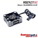 Surpass Hobby USA SP-360003-14  Rocket V2 Aluminum 30mm Cooling Fan Silver/Blk
