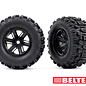 Traxxas TRA7871   X-MAXX Sledgehammer® Belted Tires & Black Wheels Pre Glued (2)