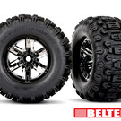 Traxxas TRA7871X   X-MAXX Sledgehammer® Belted Tires & Black Chrome Pre Glued