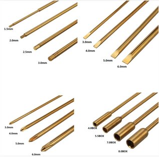 BuddyRC EPB-2077  RC Screwdriver Hex Socket Tools Kit 16pcs Titanium Nitride Coated