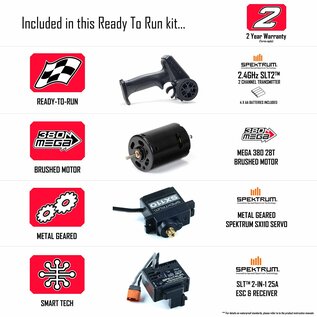 Arrma ARA2102T2   Red GRANITE GROM 4x4 SMART Small Scale MT