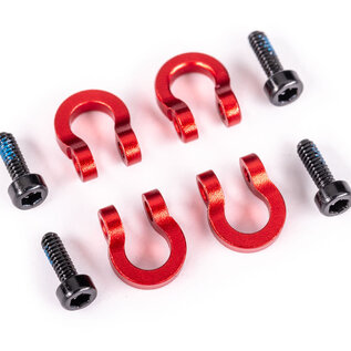Traxxas TRA9734R  TRX-4M Bumper D-rings, front or rear, 6061-T6 aluminum (red-anodized) (4)