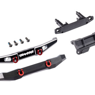 Traxxas TRA9735X   TRX-4M Ford Bronco Front (1) & Rear Bumpers (1) Aluminum Black-Anodized  (Assembled with D-rings)