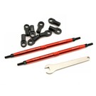 Traxxas TRA5338R  128mm Red Aluminum Toe Link Tubes (2) Revo E-Revo