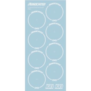 Team Associated ASC8692 RC10F6 Tire Decals, White