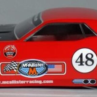Mcallister Racing MCA315-25 AAR 1970 Cuda VTA Body (200mm)  .025 Lighter  Mcallister Racing