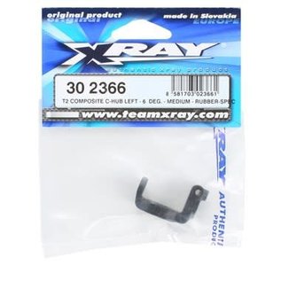 Xray XRA302366  Xray T4 Left 6° Composite Medium Rubber-Spec C-Hub