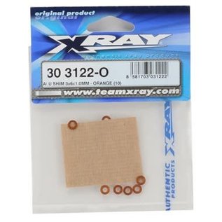 Xray XRA303122-O  Aluminum Shim 3x6x1.0mm Orange (10)