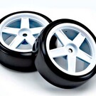 Kyosho KYOFATH704WD Drift Tires FZ02 5 Spoke White (2)