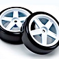 Kyosho KYOFATH704WD Drift Tires FZ02 5 Spoke White (2)