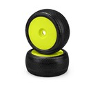 J Concepts JCO4006-22 Green Relapse Pre-Mounted Tires  on Yellow  Wheels 1/8th Off-Road Truck Vehicles (2) 400622