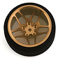 R-Design RDD7219 R-Design Sanwa M12/Flysky NB4 10 Spoke Ultrawide Steering Wheel (Gold)