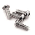 Yokomo YOKZC-BH38AA Yokomo 3x8mm Aluminum BD9 Button Head Hex Screw (4)