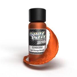 Spaz Stix SZX00350 Light Orange Metallic Airbrush Ready Paint, 2oz Bottle