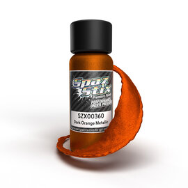 Spaz Stix SZX00360 Dark Orange Metallic Airbrush Ready Paint, 2oz Bottle