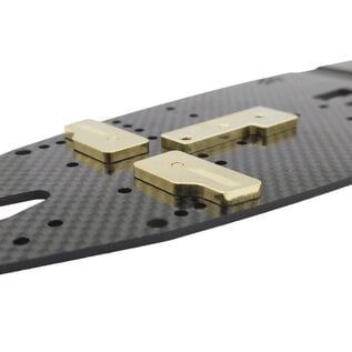 RC Maker RCM-A800R-FW  Brass LCG Front Chassis Weights for Awesomatix A800R (8.5g ea)