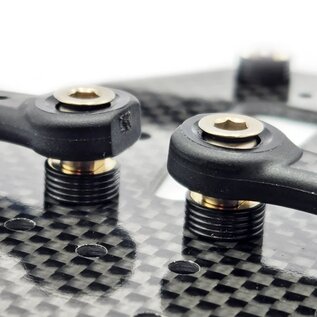 RC Maker RCM-RCSR-2.5B  Large Contact Brass "Ringed" 2.5mm Roll Center Shim Set (4) RCSR2.5B