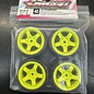 SWEEP SWP740512  Sweep Minis 40deg M-SPEC Rubber tires (4) set on Yellow pre-glued Wheels