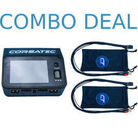 Corsatec CT20002-2XCT20101  Corsatec Combo Deal Dual Pro Charger AC/DC 200W and 2X Charger Cable Pack 5MM