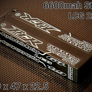 Psycho Cells Racing PCR6600130  2S 7.6v 6600mAh 130C LCG LiPo w/ 5mm Bullets