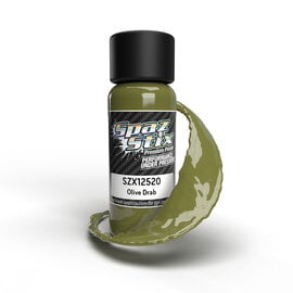 Spaz Stix SZX12520 Olive Drab Airbrush Ready Paint, 2oz Bottle