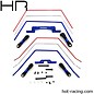 HOT RACING HRATE311SLC  Front & Rear Wide Sway Bar for Traxxas Slash 2WD