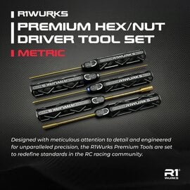 R1wurks 900041 R1WURKS Premium Hex/Nut Driver Tool Set, Metric