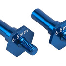 Team Associated ASC92462 RC10B7 Front Axles, 6.5mm, blue aluminum