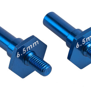 Team Associated ASC92462 RC10B7 Front Axles, 6.5mm, blue aluminum