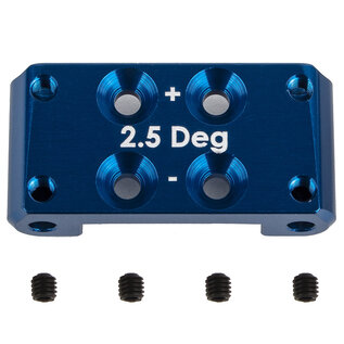 Team Associated ASC92437 RC10B7 FT Front Bulkhead, +/-2.5 deg., blue aluminum