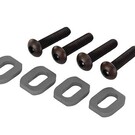 Traxxas TRA7759-GRAY Washers, motor mount, aluminum (gray-anodized) (4)/ 4x18mm BCS (4)