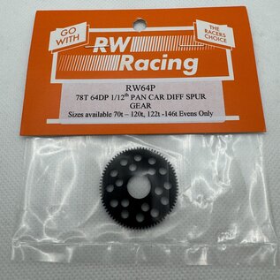 RW RWPS78 RW 64P 78T Pan Car Spur Gears for Ball Diff's or any spool except Xray