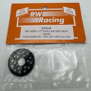 RW RW80P  RW 64P 80T Pan Car Spur Gears for Ball Diff's or any spool except Xray