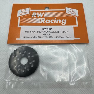 RW RW92P  92T Pan Car Spur Gears for Ball Diff's or any spool except Xray  RW 64P