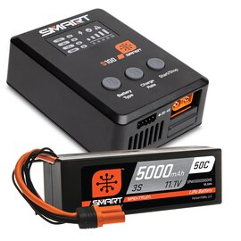 Spektrum SPMX-1034  Bundle: 5000mAh 3S 50C LiPo Battery (IC5) / 100W S100 Charger
