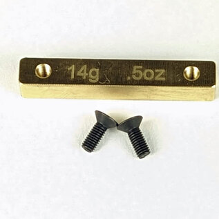 Custom Works R/C CSW8312  Brass Chassis Weight (1/2 oz)(14g)